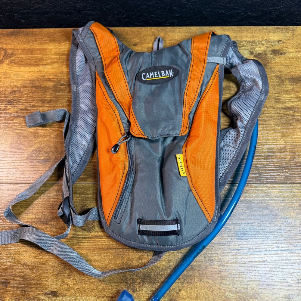 CamelBak HydroBak 1.5L Gray Orange Nylon Hydration Pack Backpack Unisex OS